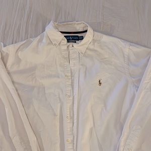 Ralph Lauren white button up long sleeve